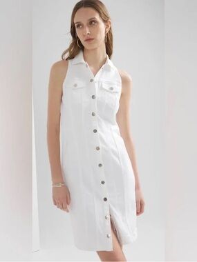 White House Black Market Women’s Denim Sheath Dress NWT SIZE 4